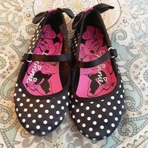 Minnie Black with White Polka Dots Ballerina shoes